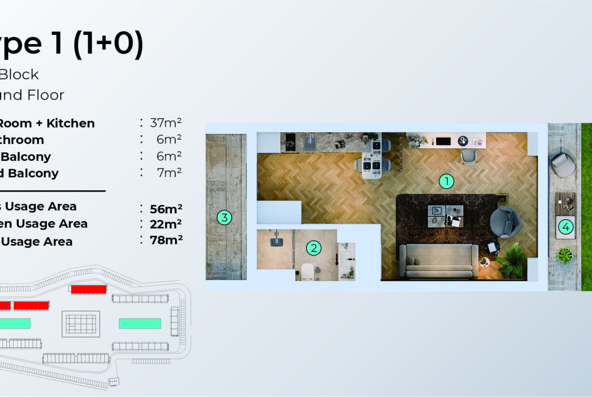 TYPE 1 - 1+0 - GARDEN