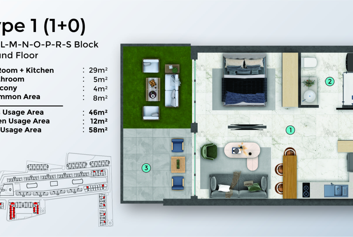 TYPE 1 - 1+0 - GARDEN