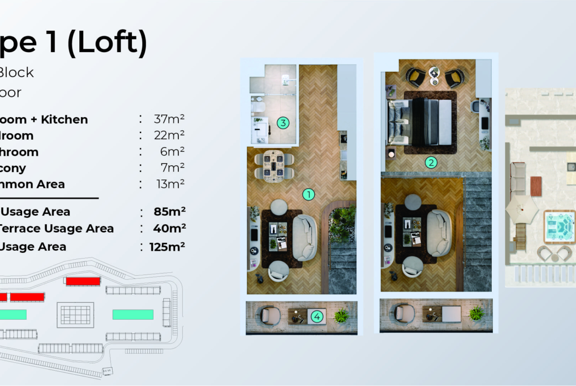 TYPE 1 - LOFT - TERRACE