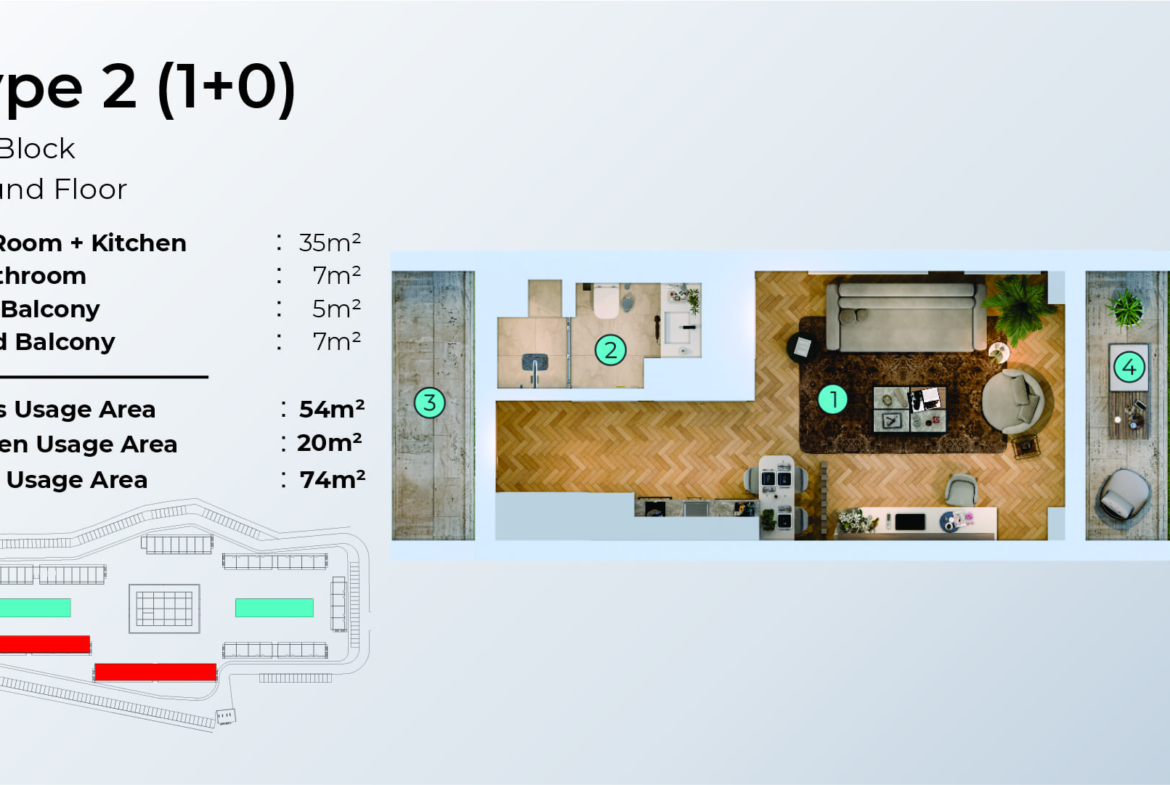 TYPE 2 - 1+0 - GARDEN