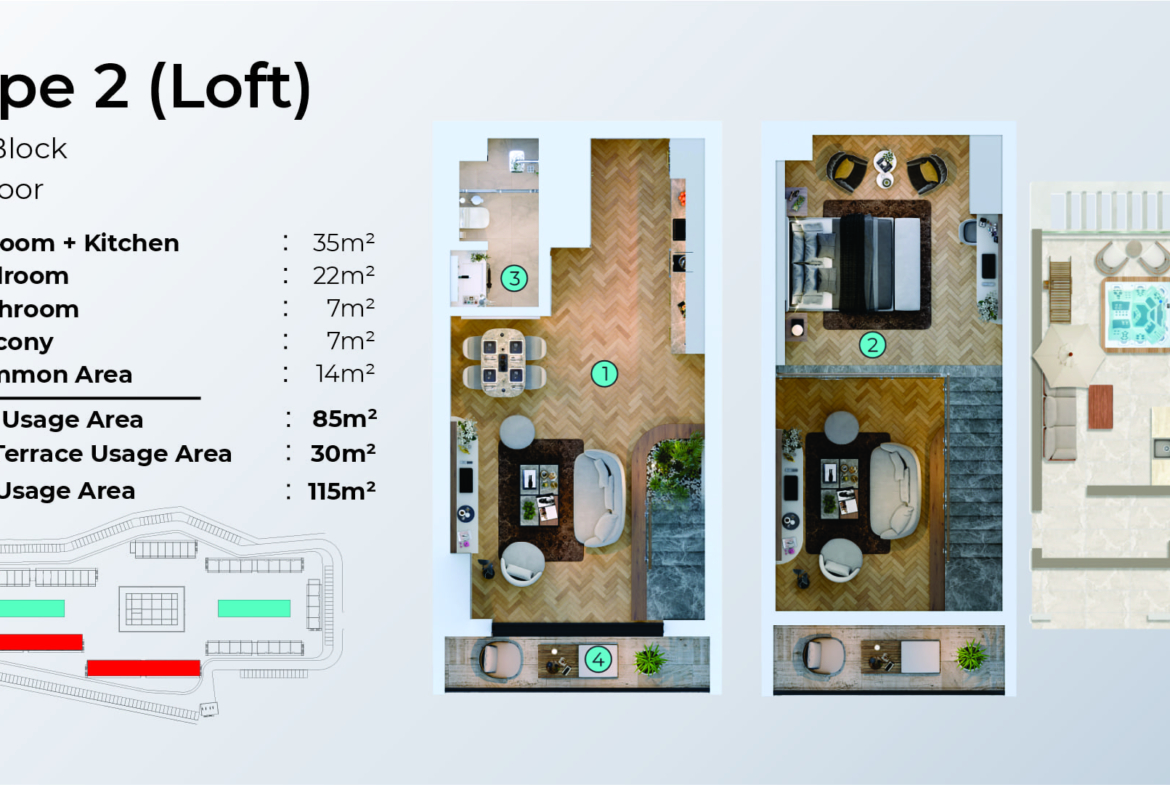 TYPE 2 - LOFT - TERRACE